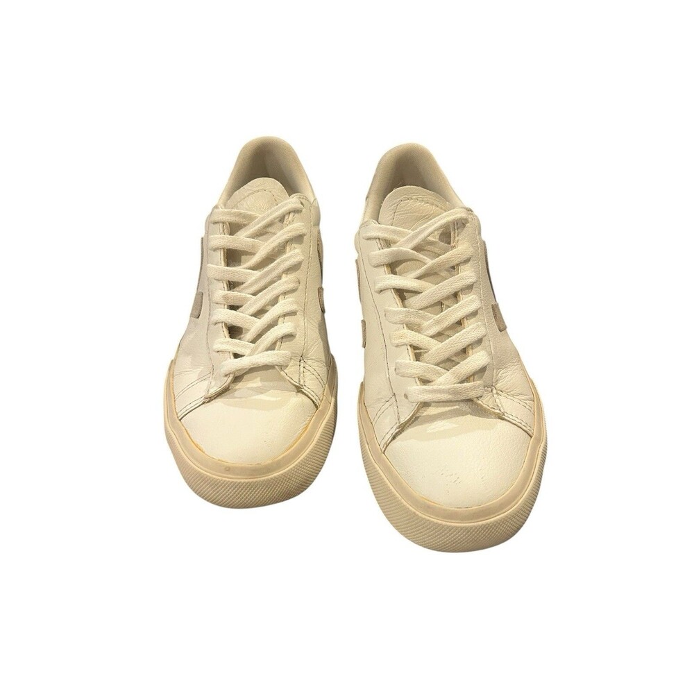 Veja Campo Chromefree Leather White Natural Shoes Womens Size 7